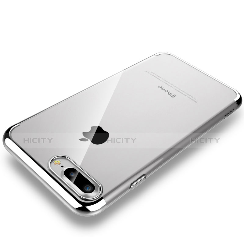 Apple iPhone 7 Plus用ハードカバー クリスタル クリア透明 H01 アップル シルバー