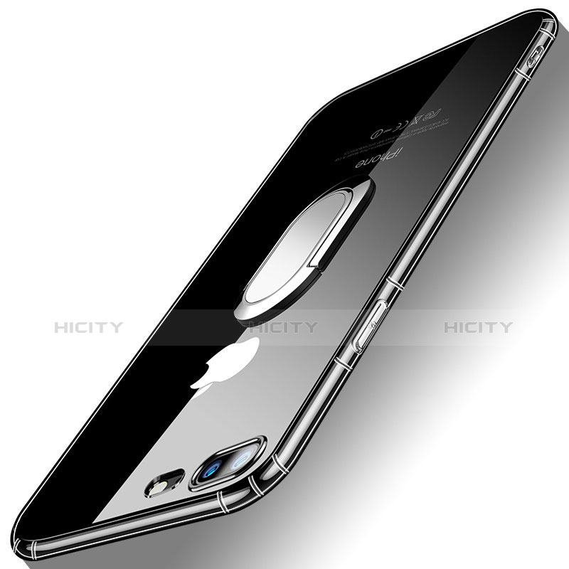 Apple iPhone 7 Plus用極薄ソフトケース シリコンケース 耐衝撃 全面保護 クリア透明 アンド指輪 T01 アップル クリア