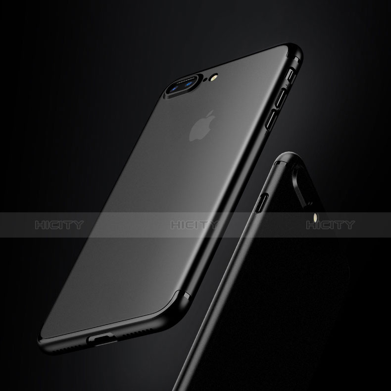 Apple iPhone 7 Plus用極薄ソフトケース シリコンケース 耐衝撃 全面保護 A01 アップル ブラック