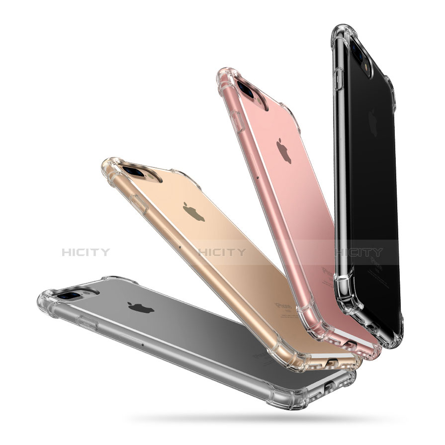 Apple iPhone 7 Plus用極薄ソフトケース シリコンケース 耐衝撃 全面保護 クリア透明 A10 アップル クリア