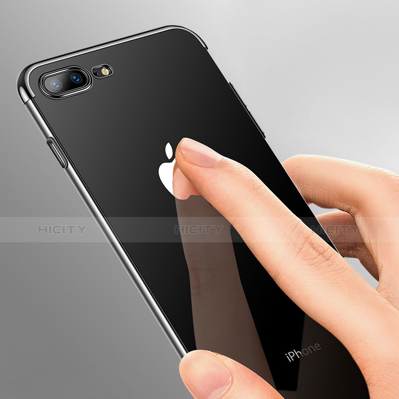Apple iPhone 7 Plus用極薄ソフトケース シリコンケース 耐衝撃 全面保護 クリア透明 HC01 アップル ブラック