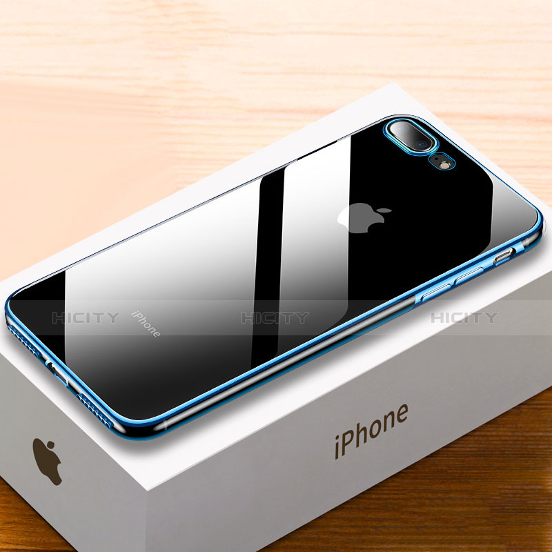 Apple iPhone 7 Plus用極薄ソフトケース シリコンケース 耐衝撃 全面保護 クリア透明 HC02 アップル ネイビー