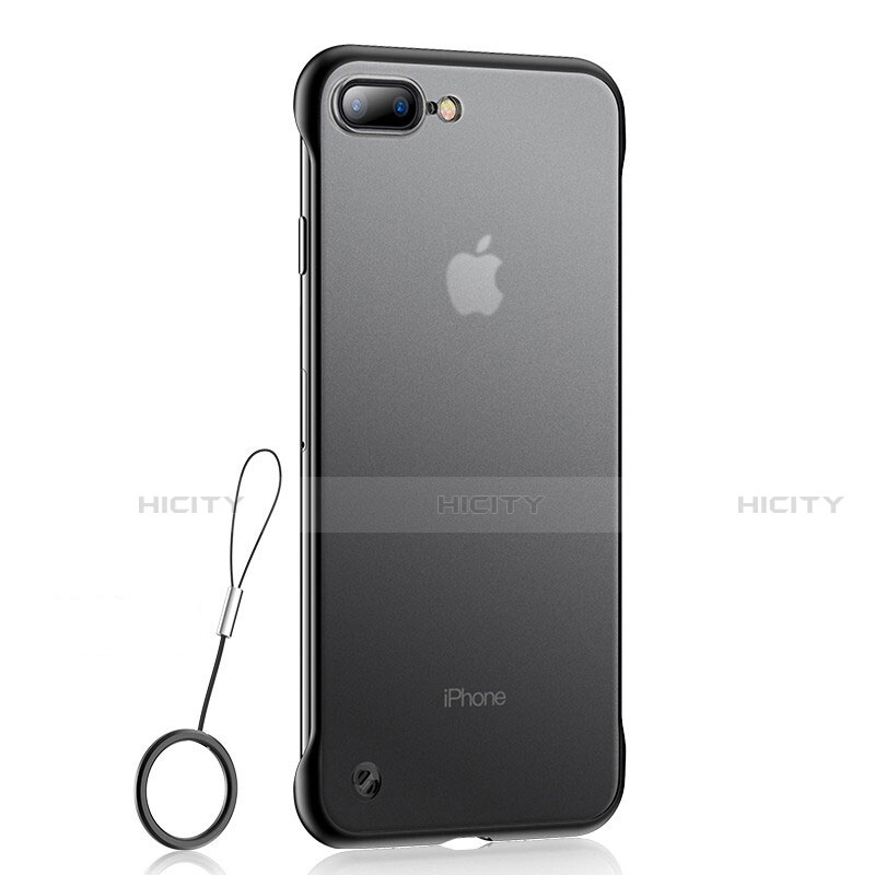 Apple iPhone 7 Plus用極薄ソフトケース シリコンケース 耐衝撃 全面保護 クリア透明 HT02 アップル ブラック