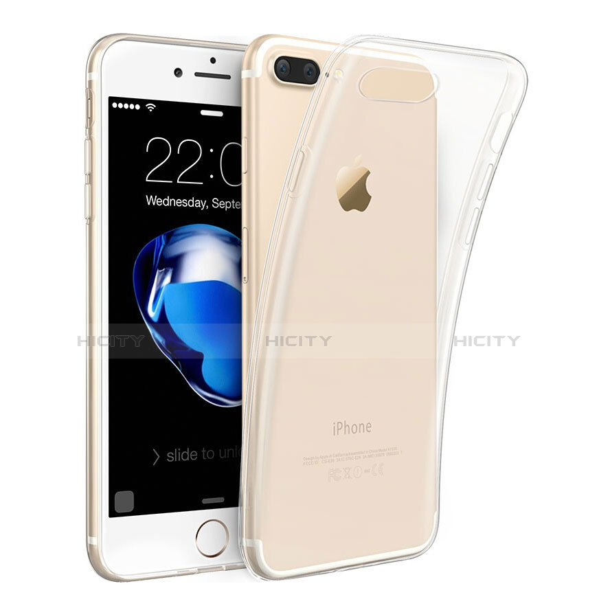 Apple iPhone 7 Plus用極薄ソフトケース シリコンケース 耐衝撃 全面保護 クリア透明 T15 アップル クリア