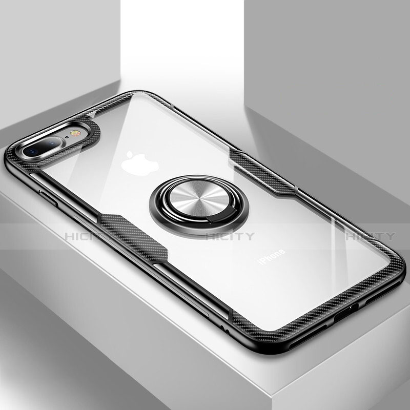 Apple iPhone 7 Plus用極薄ソフトケース シリコンケース 耐衝撃 全面保護 クリア透明 スタンド S01 アップル 