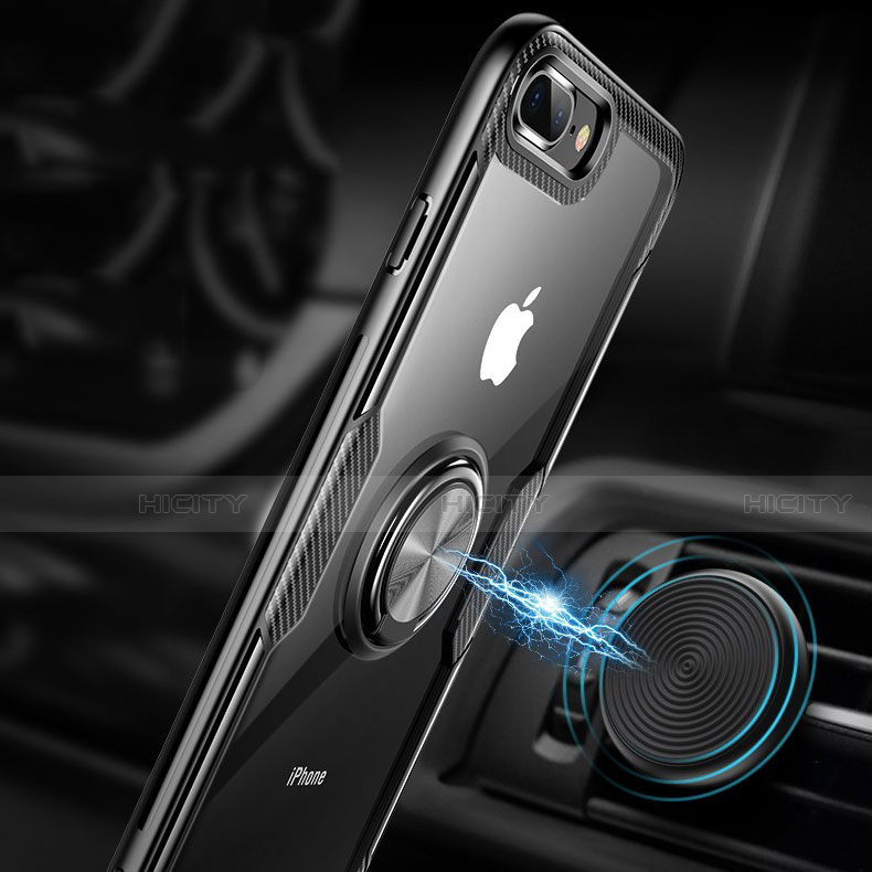 Apple iPhone 7 Plus用極薄ソフトケース シリコンケース 耐衝撃 全面保護 クリア透明 スタンド S01 アップル 