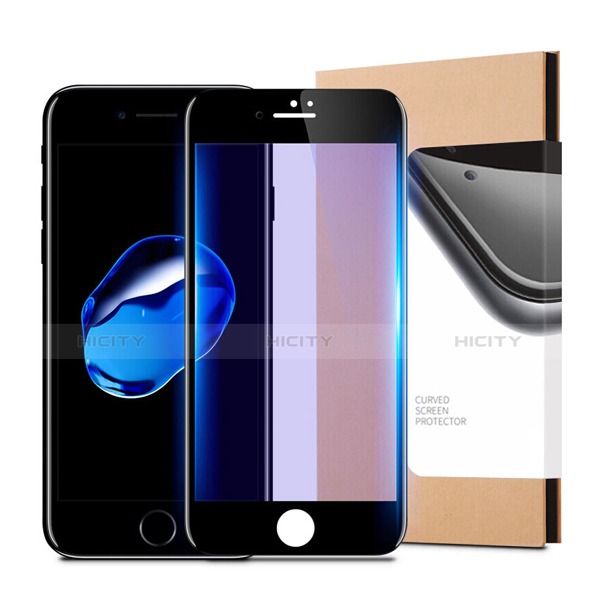 Apple iPhone 7 Plus用強化ガラス フル液晶保護フィルム F03 アップル ブラック