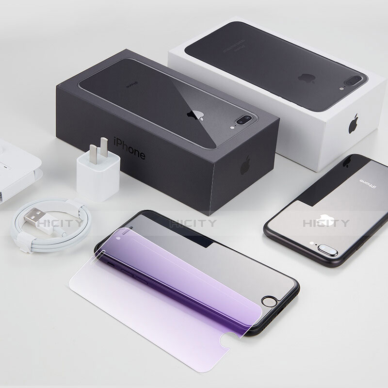 Apple iPhone 7 Plus用アンチグレア ブルーライト 強化ガラス 液晶保護フィルム B01 アップル ネイビー