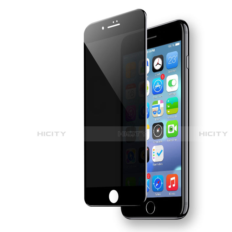 Apple iPhone 7 Plus用強化ガラス フル液晶保護フィルム F28 アップル ブラック