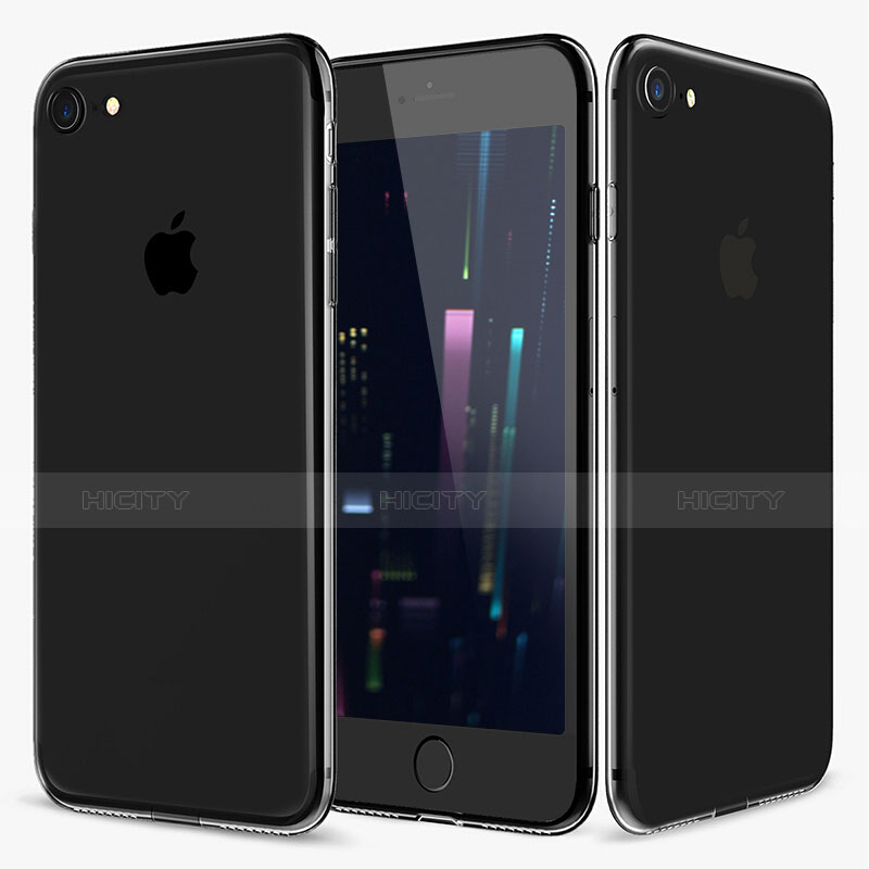 Apple iPhone 8用極薄ソフトケース シリコンケース 耐衝撃 全面保護 クリア透明 H03 アップル クリア