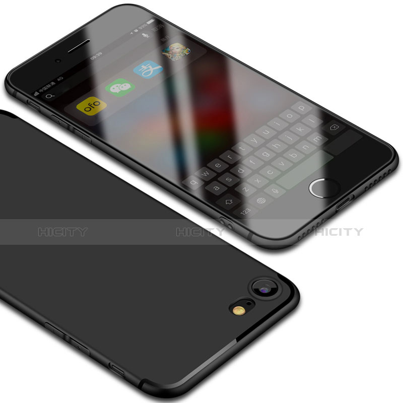 Apple iPhone 8用極薄ソフトケース シリコンケース 耐衝撃 全面保護 S08 アップル ブラック