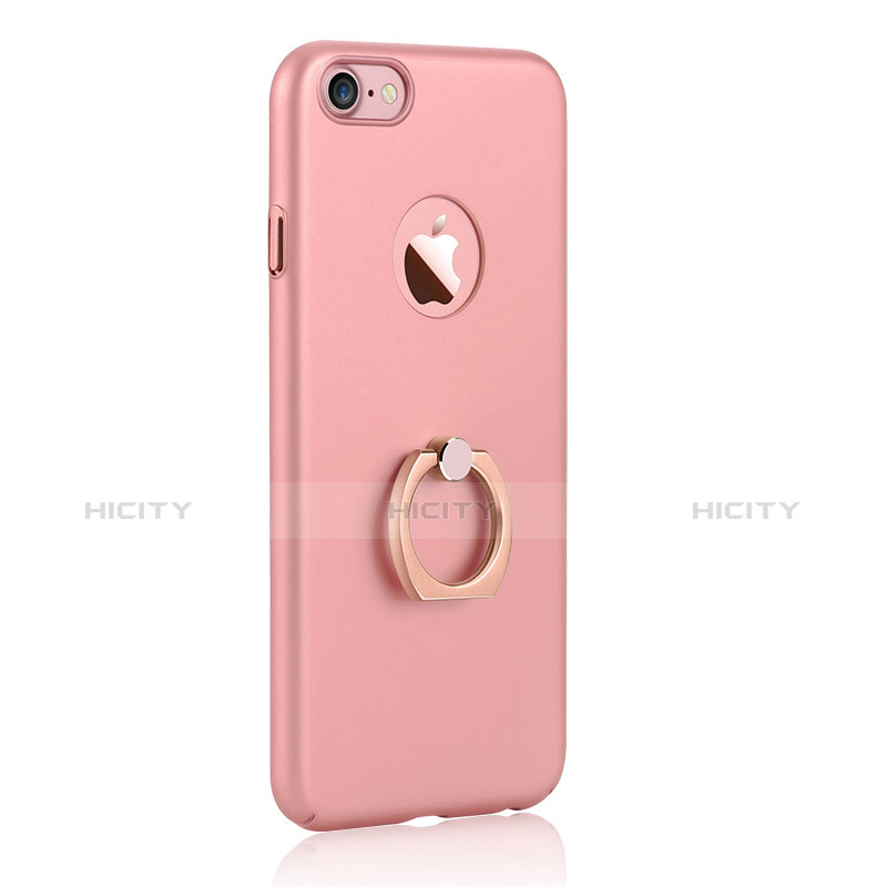 Apple iPhone 8用ハードケース プラスチック 質感もマット アンド指輪 A01 アップル ピンク