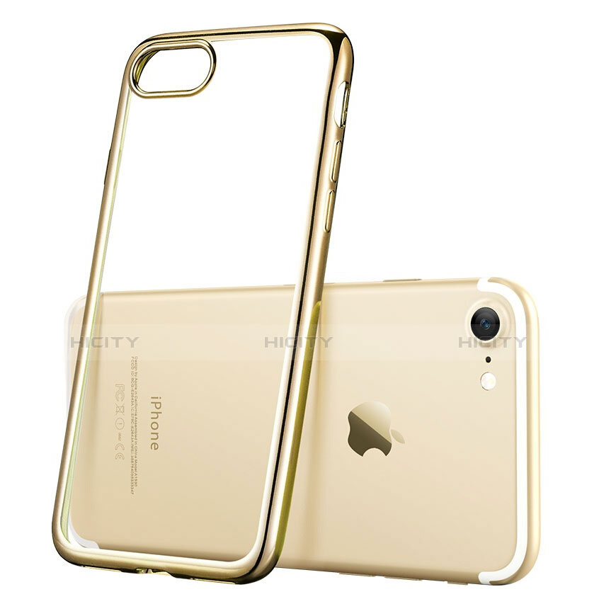 Apple iPhone 8用極薄ソフトケース シリコンケース 耐衝撃 全面保護 クリア透明 H07 アップル クリア
