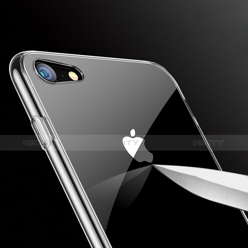 Apple iPhone 8用極薄ソフトケース シリコンケース 耐衝撃 全面保護 クリア透明 T16 アップル クリア