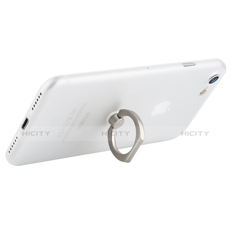 Apple iPhone 8用ハードケース プラスチック 質感もマット アンド指輪 F01 アップル ホワイト