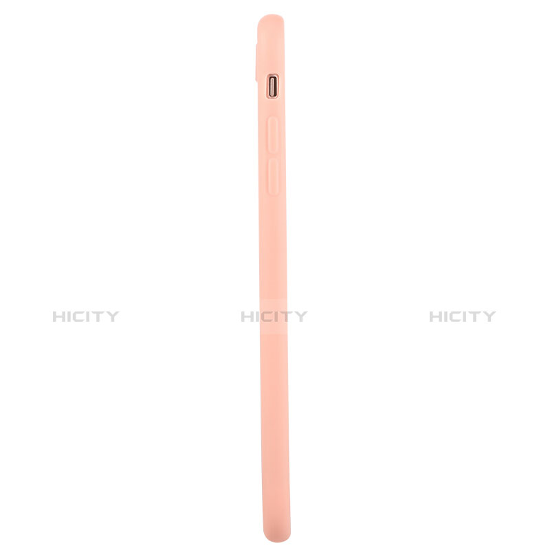Apple iPhone 8用シリコンケース ソフトタッチラバー C01 アップル ピンク