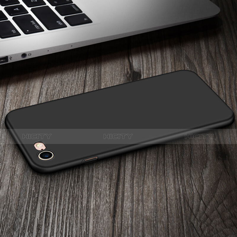 Apple iPhone 8用ハードケース プラスチック 質感もマット アンド指輪 アップル ブラック