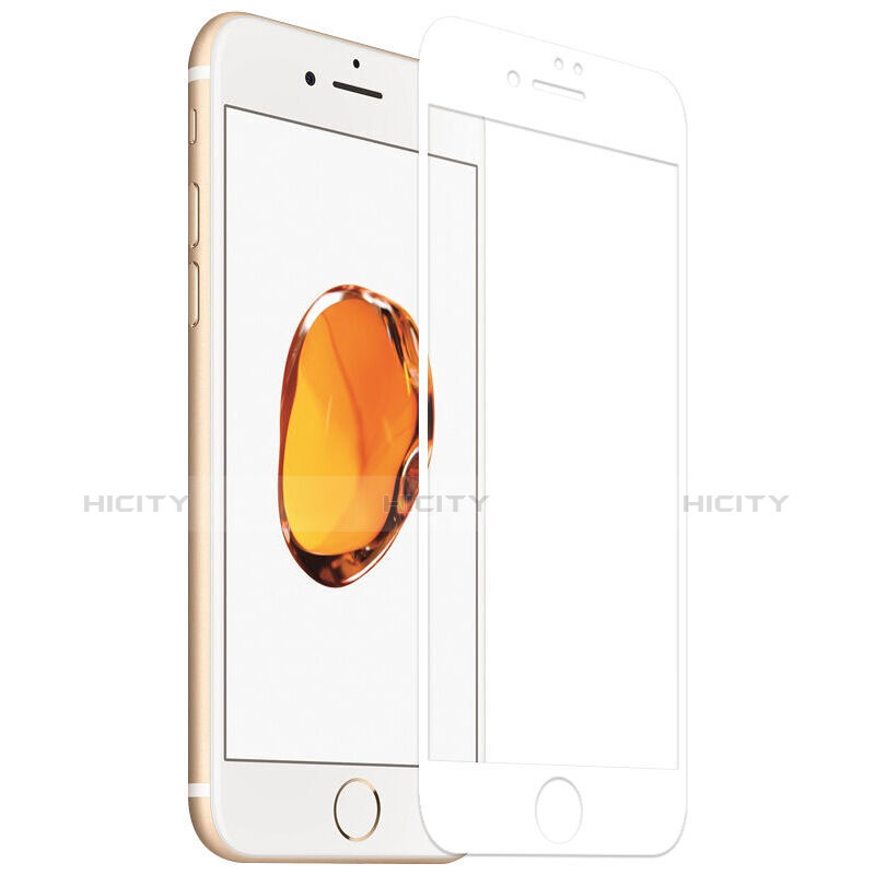 Apple iPhone 8用強化ガラス フル液晶保護フィルム F18 アップル ホワイト