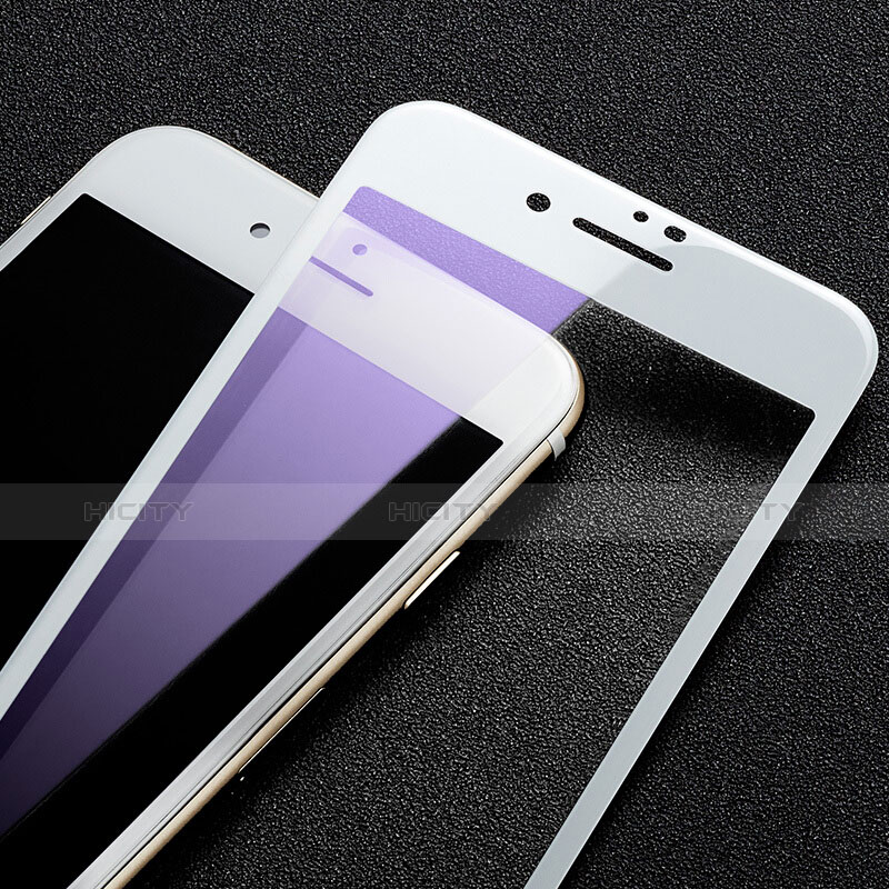 Apple iPhone 8用強化ガラス フル液晶保護フィルム F17 アップル ホワイト