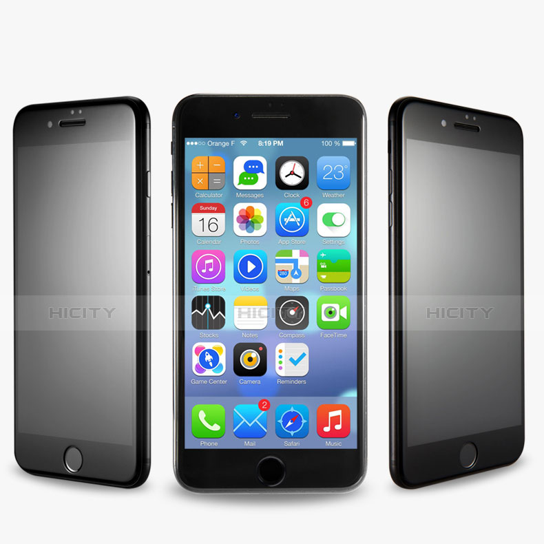 Apple iPhone 8用強化ガラス フル液晶保護フィルム F19 アップル ブラック