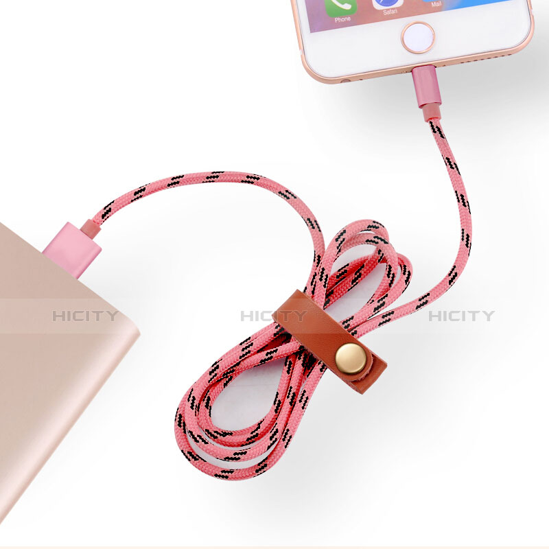Apple iPhone 8 Plus用USBケーブル 充電ケーブル L05 アップル ピンク