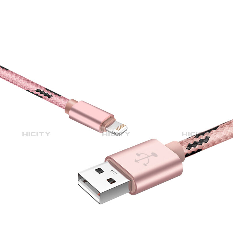 Apple iPhone 8 Plus用USBケーブル 充電ケーブル L10 アップル ピンク