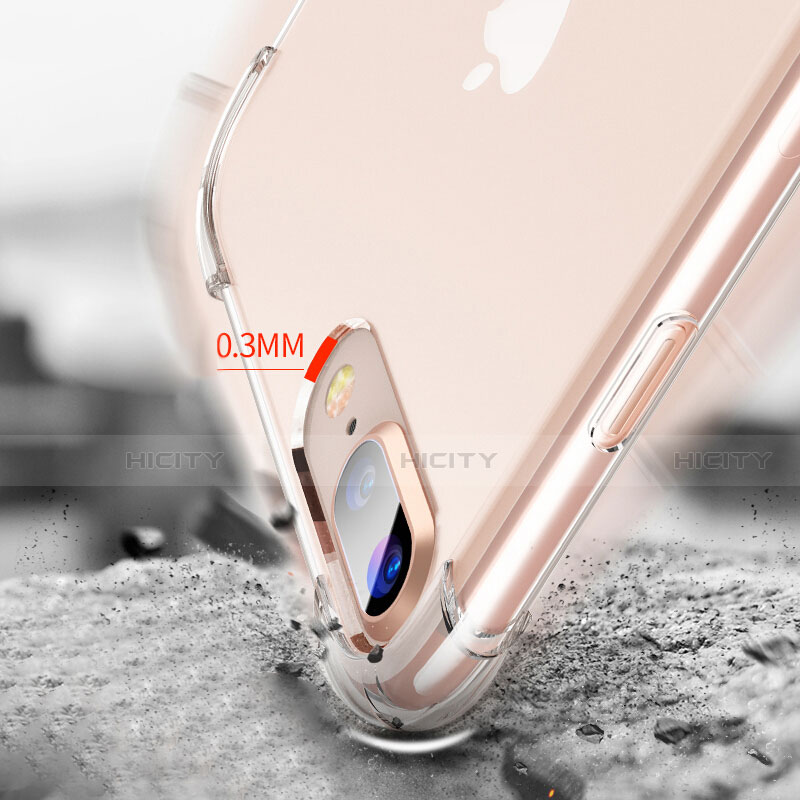 Apple iPhone 8 Plus用極薄ソフトケース シリコンケース 耐衝撃 全面保護 クリア透明 H03 アップル クリア