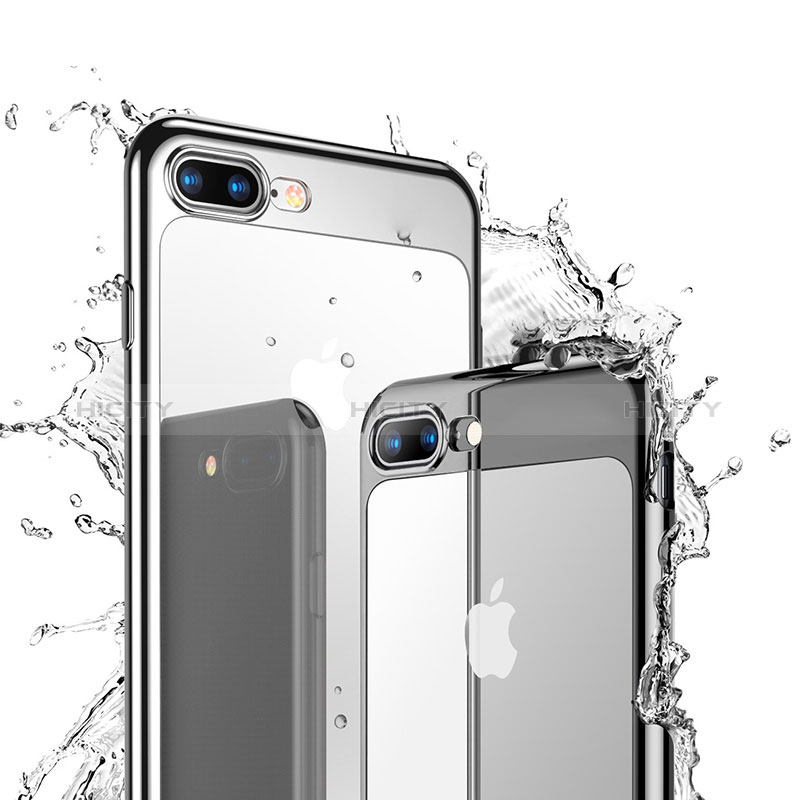 Apple iPhone 8 Plus用極薄ソフトケース シリコンケース 耐衝撃 全面保護 クリア透明 H07 アップル クリア