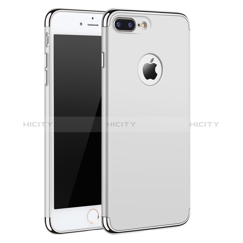 Apple iPhone 8 Plus用ケース 高級感 手触り良い メタル兼プラスチック バンパー F05 アップル ホワイト