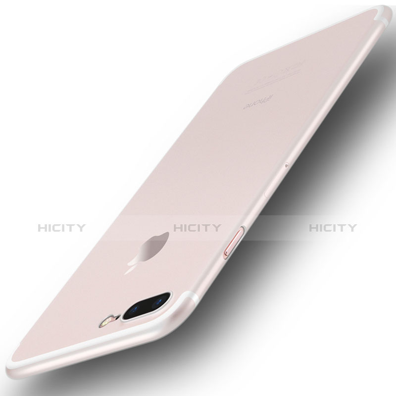 Apple iPhone 8 Plus用極薄ケース クリア透明 プラスチック 質感もマットU01 アップル ホワイト