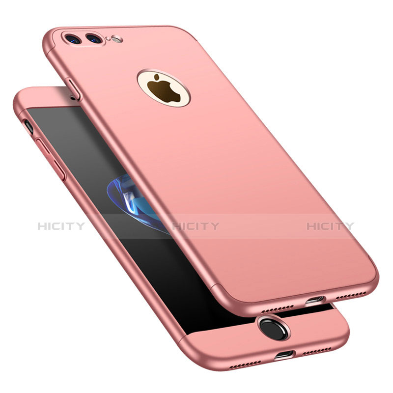 Apple iPhone 8 Plus用ハードケース プラスチック 質感もマット 前面と背面 360度 フルカバー M01 アップル ローズゴールド