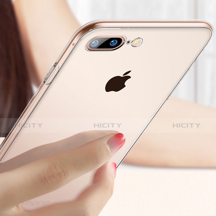 Apple iPhone 8 Plus用極薄ソフトケース シリコンケース 耐衝撃 全面保護 クリア透明 T26 アップル クリア