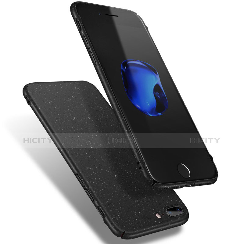Apple iPhone 8 Plus用ハードケース カバー プラスチック Q02 アップル ブラック