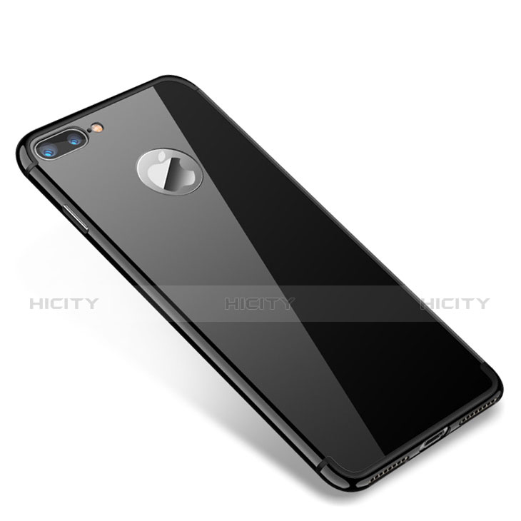 Apple iPhone 8 Plus用ケース 高級感 手触り良い メタル兼プラスチック バンパー T01 アップル ブラック