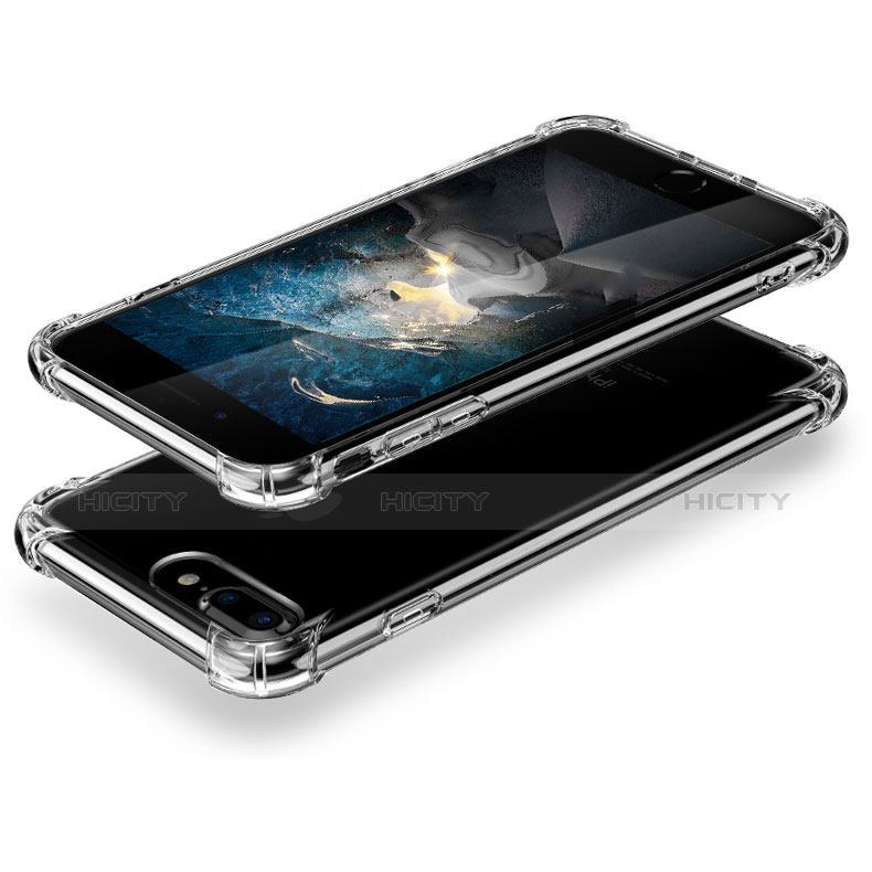 Apple iPhone 8 Plus用極薄ソフトケース シリコンケース 耐衝撃 全面保護 クリア透明 A10 アップル クリア