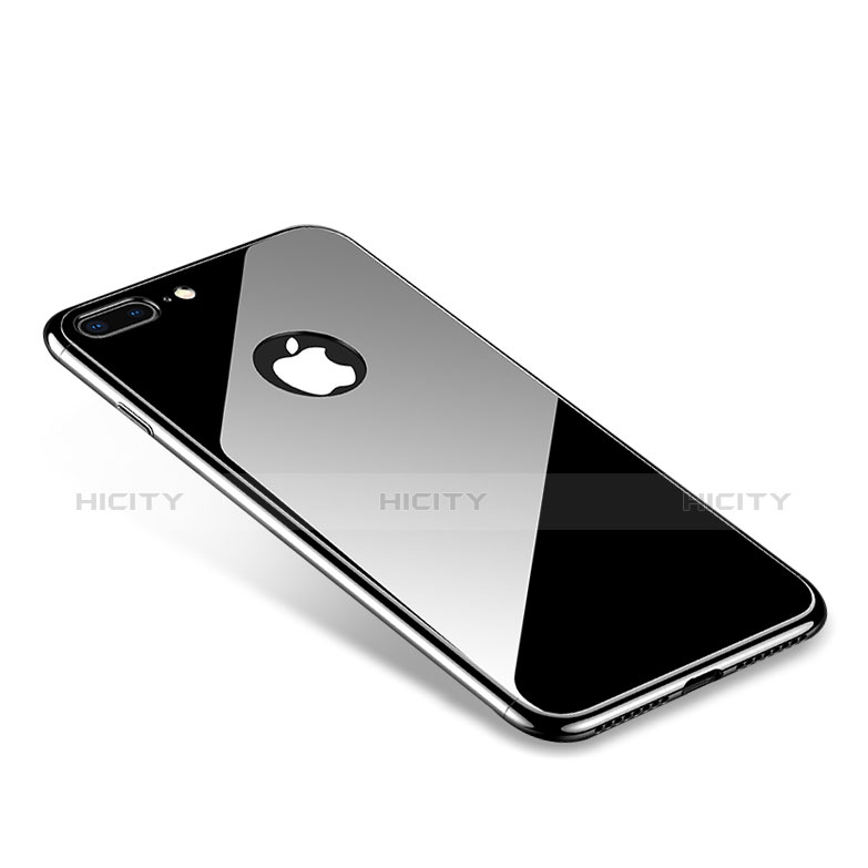 Apple iPhone 8 Plus用ハードケース プラスチック 鏡面 M01 アップル ブラック