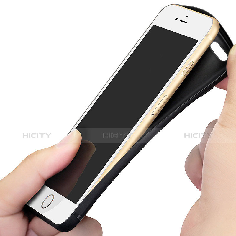 Apple iPhone 8 Plus用極薄ソフトケース シリコンケース 耐衝撃 全面保護 S03 アップル ブラック