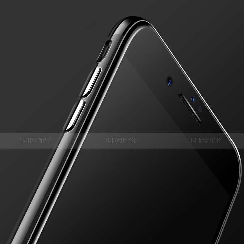 Apple iPhone 8 Plus用極薄ソフトケース シリコンケース 耐衝撃 全面保護 クリア透明 A22 アップル ブラック