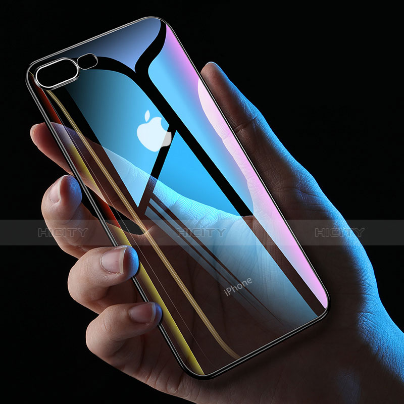 Apple iPhone 8 Plus用極薄ソフトケース シリコンケース 耐衝撃 全面保護 クリア透明 HC01 アップル ブラック