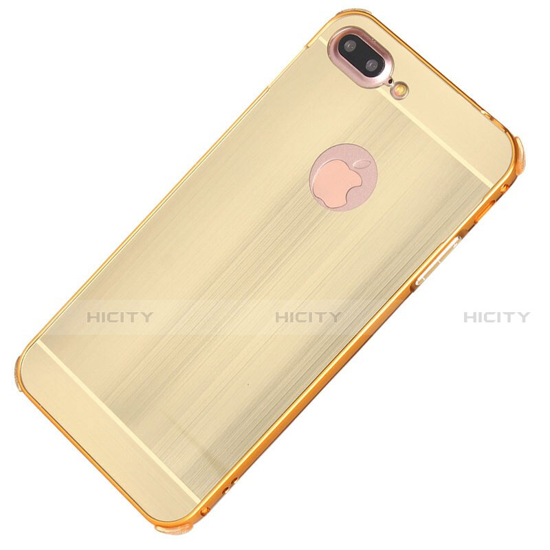 Apple iPhone 8 Plus用ケース 高級感 手触り良い アルミメタル 製の金属製 カバー M01 アップル ゴールド