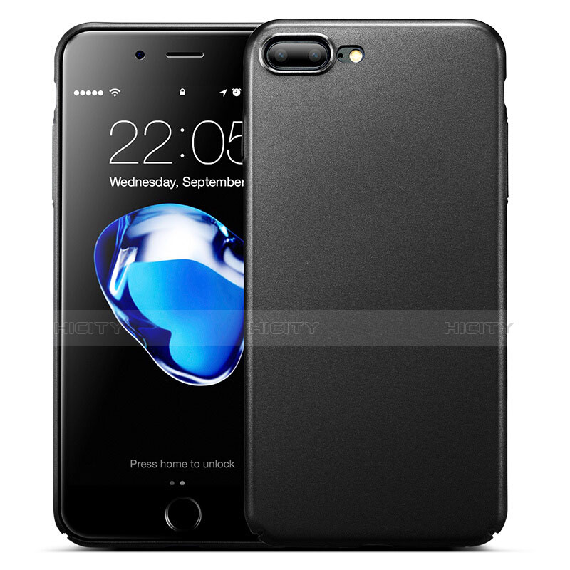 Apple iPhone 8 Plus用ハードケース プラスチック 質感もマット アップル ブラック