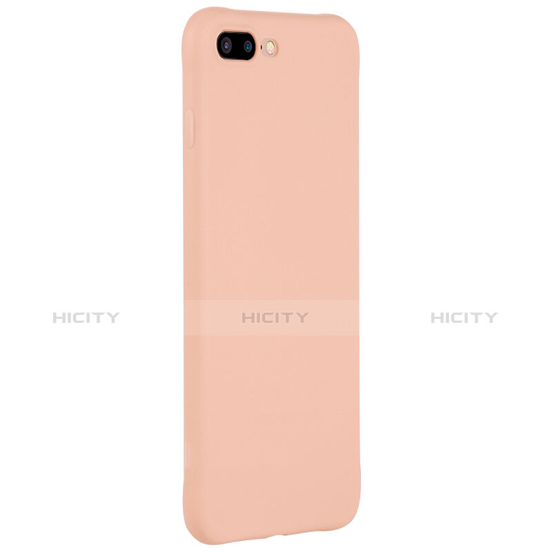 Apple iPhone 8 Plus用シリコンケース ソフトタッチラバー カバー C02 アップル ピンク