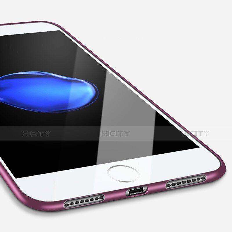 Apple iPhone 8 Plus用シリコンケース ソフトタッチラバー カバー アップル パープル