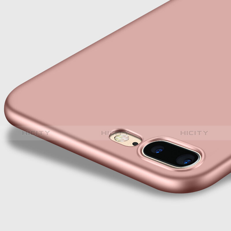 Apple iPhone 8 Plus用ハードケース プラスチック 質感もマット アンド指輪 アップル ピンク