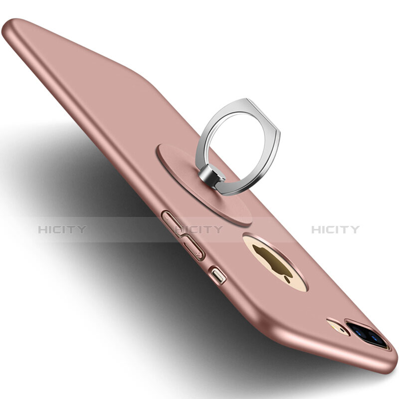 Apple iPhone 8 Plus用ハードケース プラスチック 質感もマット ロゴを表示します アップル ピンク