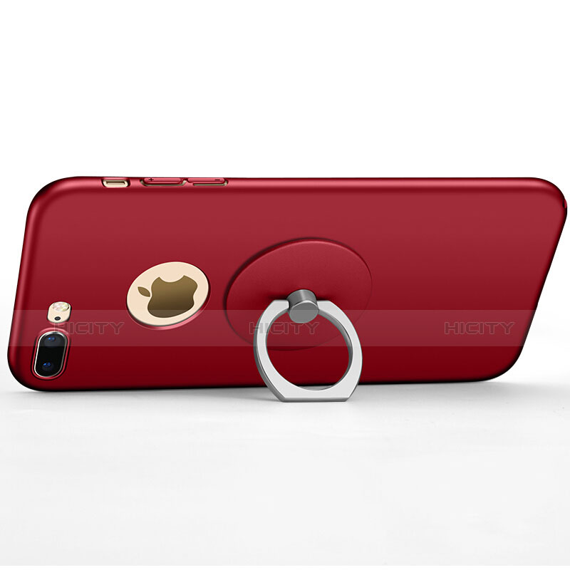 Apple iPhone 8 Plus用ハードケース プラスチック 質感もマット ロゴを表示します アップル レッド