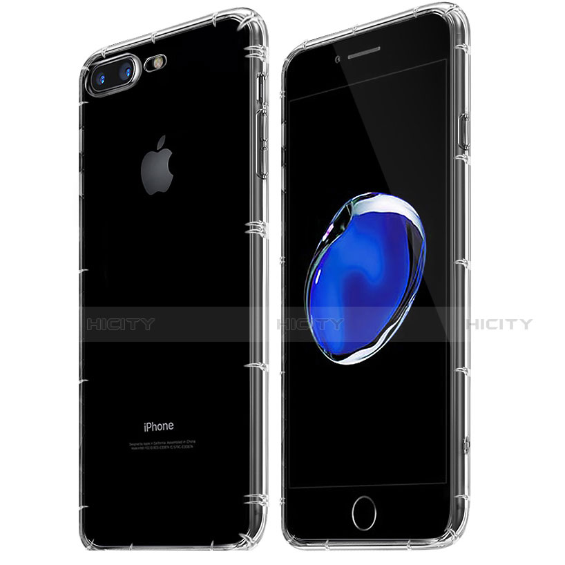 Apple iPhone 8 Plus用極薄ソフトケース シリコンケース 耐衝撃 全面保護 クリア透明 Z07 アップル クリア