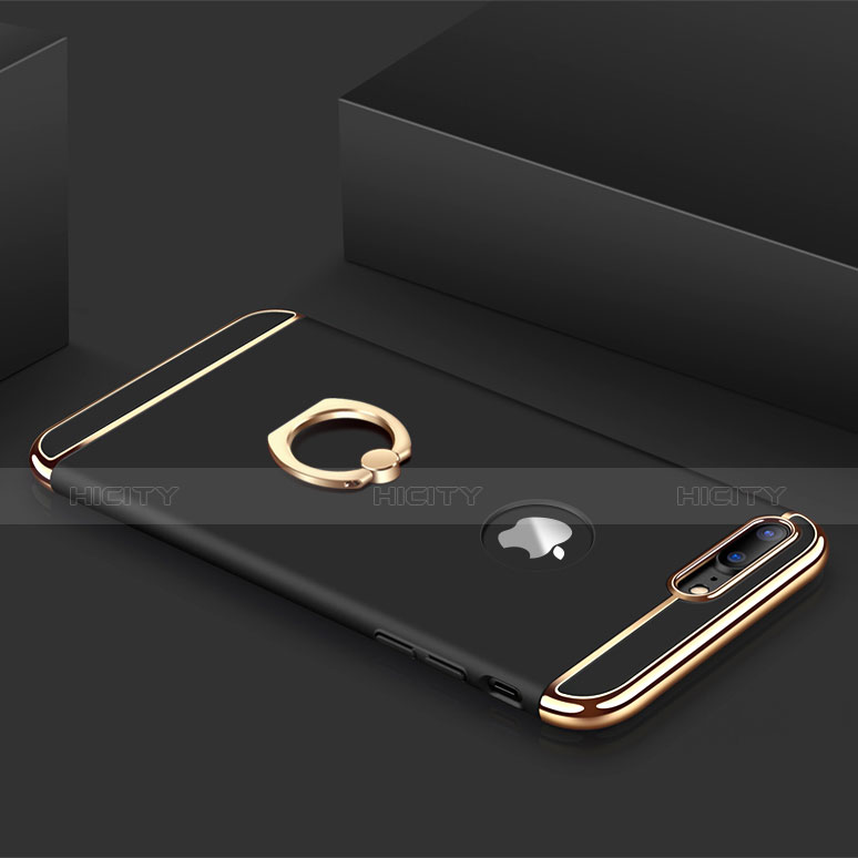 Apple iPhone 8 Plus用ケース 高級感 手触り良い メタル兼プラスチック バンパー アンド指輪 A05 アップル 