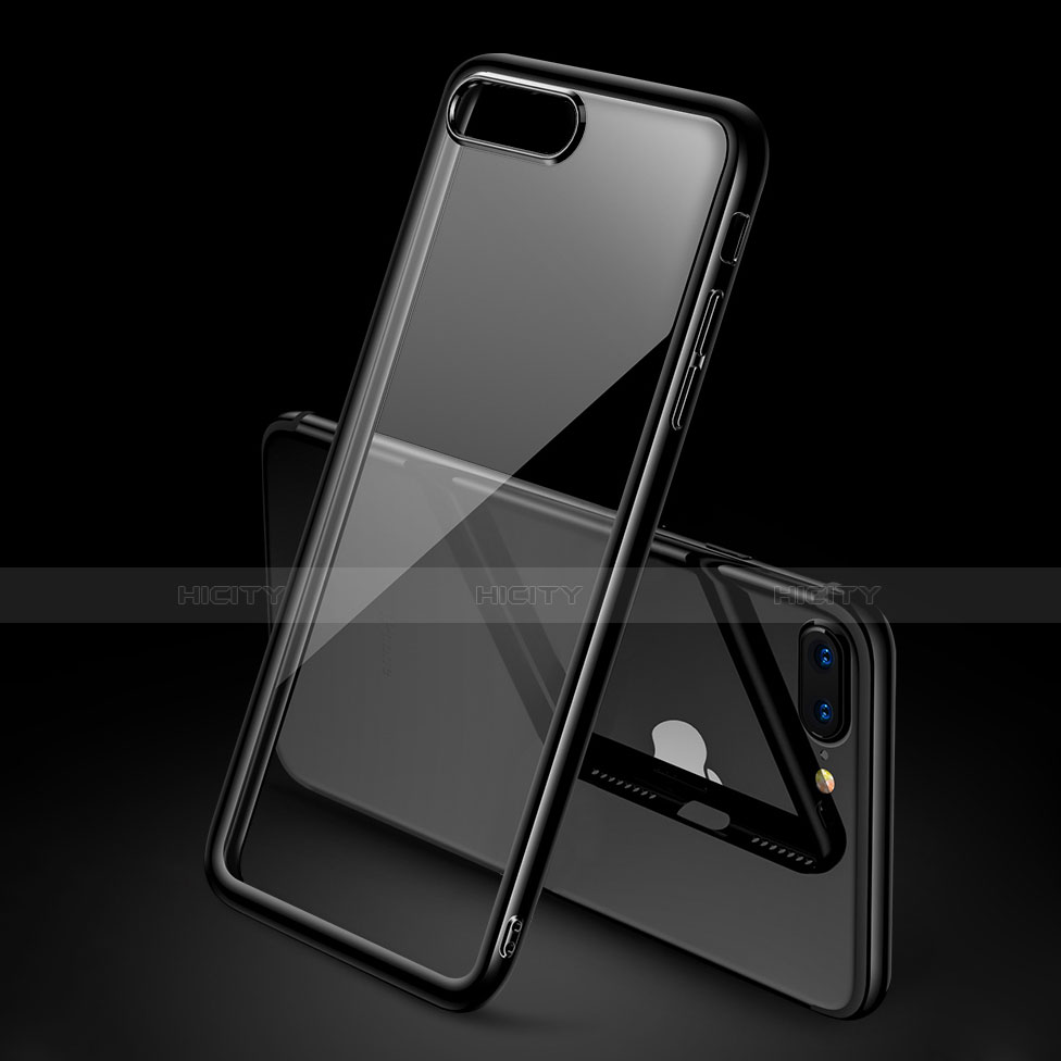 Apple iPhone 8 Plus用極薄ソフトケース シリコンケース 耐衝撃 全面保護 クリア透明 Q07 アップル 