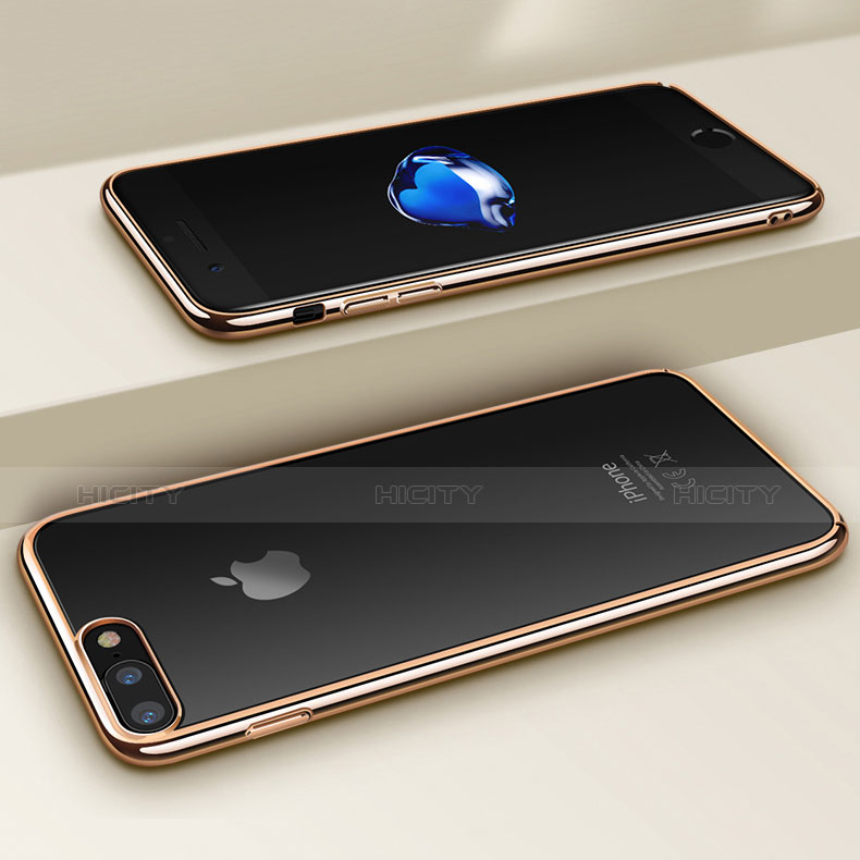 Apple iPhone 8 Plus用極薄ソフトケース シリコンケース 耐衝撃 全面保護 クリア透明 Q07 アップル 